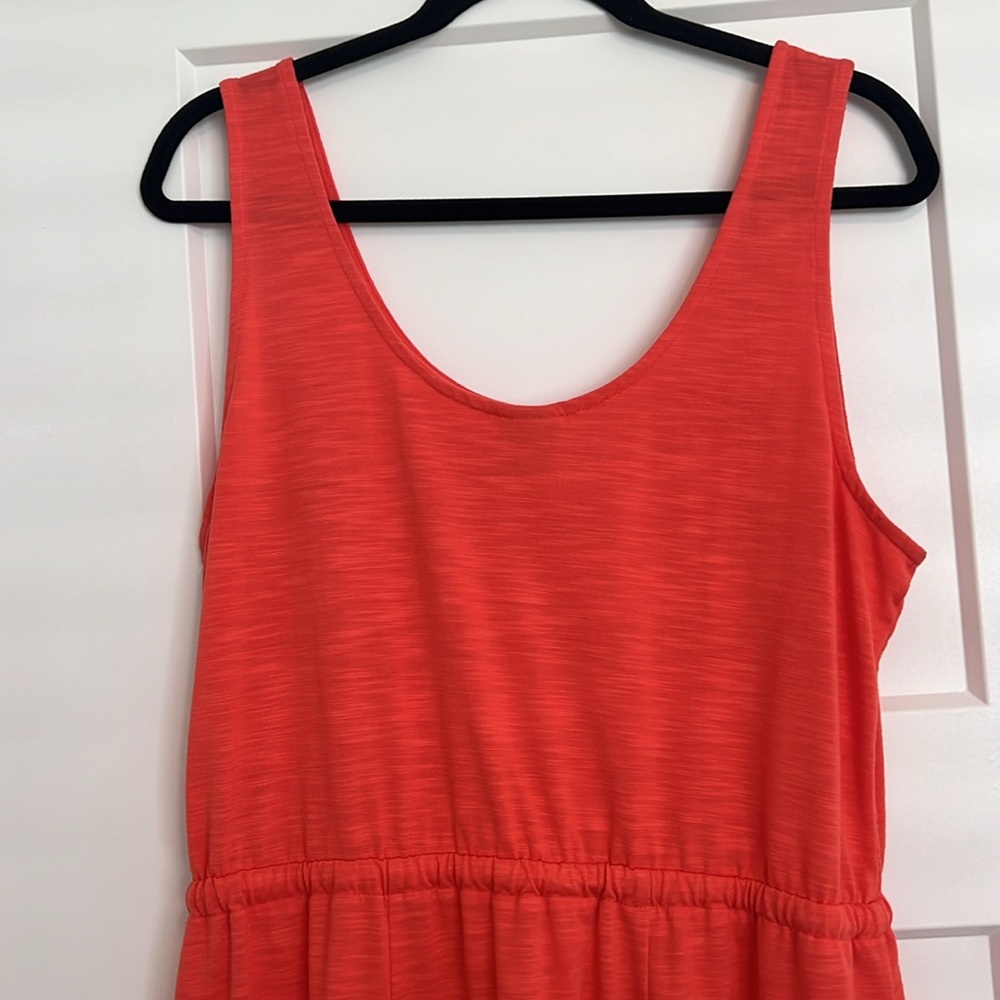 a•n•d e a w y dress. L. Orange. ptp 21”. Top to waist 18”. Total length 38” - Picture 4 of 6